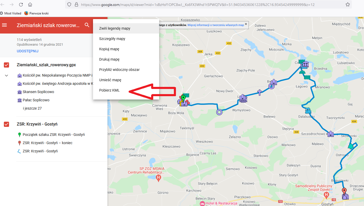 PLANOWANIE TRASY DO PRACY LUB PODR Y visual data 8