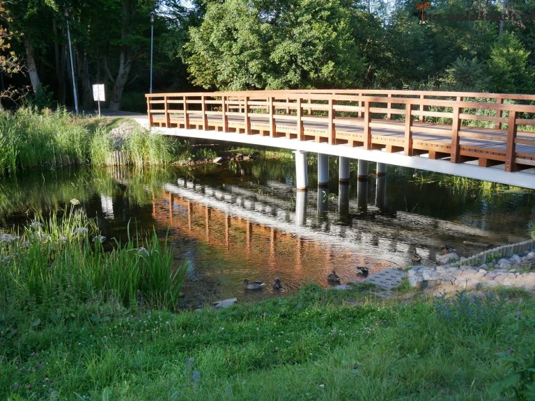 mostek na Drawie w Złocieńcu